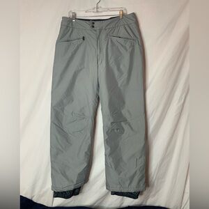 White Sierra snowboard ski pants sizeL adjustable waist, pockets
